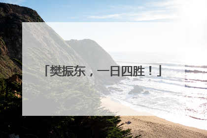 樊振东，一日四胜！