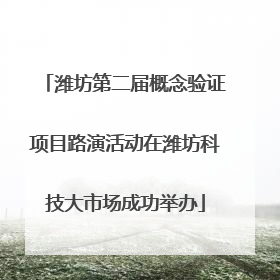 潍坊第二届概念验证项目路演活动在潍坊科技大市场成功举办