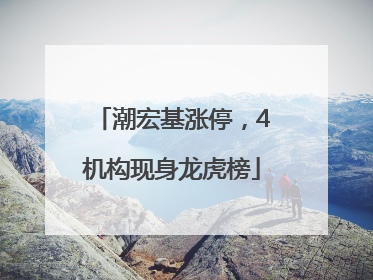 潮宏基涨停,4机构现身龙虎榜