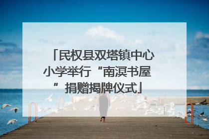 民权县双塔镇中心小学举行“南溟书屋”捐赠揭牌仪式