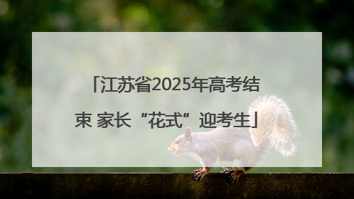 江苏省2025年高考结束 家长“花式”迎考生