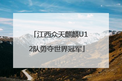 江西众天麒麟U12队勇夺世界冠军