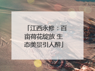 江西永修：百亩荷花绽放 生态美景引人醉