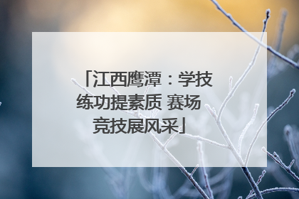 江西鹰潭：学技练功提素质 赛场竞技展风采