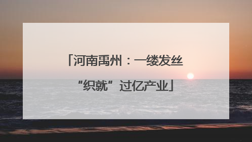 河南禹州：一缕发丝“织就”过亿产业