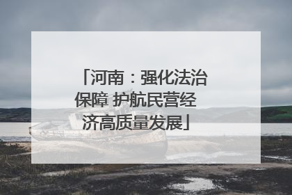 河南：强化法治保障 护航民营经济高质量发展