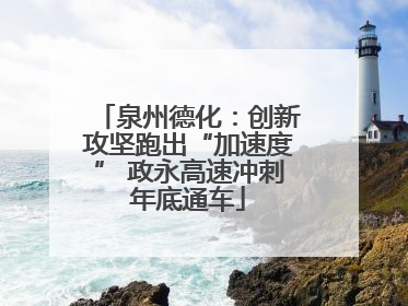 泉州德化：创新攻坚跑出“加速度” 政永高速冲刺年底通车