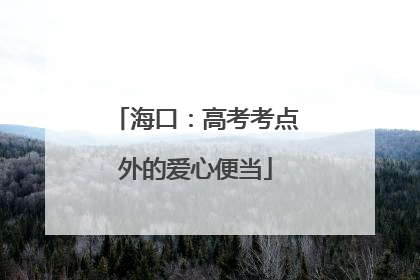 海口：高考考点外的爱心便当