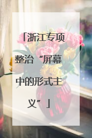 浙江专项整治“屏幕中的形式主义”