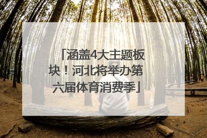 涵盖4大主题板块！河北将举办第六届体育消费季