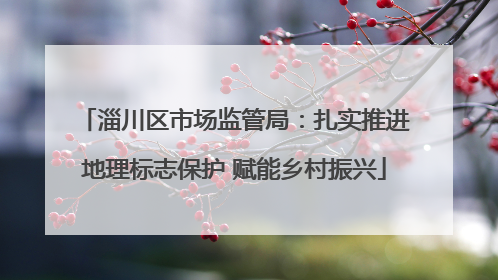 淄川区市场监管局：扎实推进地理标志保护 赋能乡村振兴