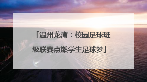 温州龙湾：校园足球班级联赛点燃学生足球梦
