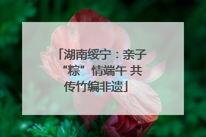 湖南绥宁：亲子“粽”情端午 共传竹编非遗