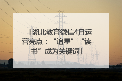 湖北教育微信4月运营亮点：“追星”“读书”成为关键词