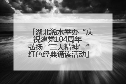 湖北浠水举办“庆祝建党104周年 弘扬‘三大精神’”红色经典诵读活动