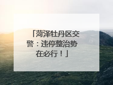 菏泽牡丹区交警：违停整治势在必行！