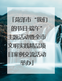 菏泽市“我们的节日·端午”主题活动暨全市文明实践精品项目案例交流活动举办