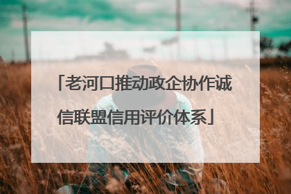 老河口推动政企协作诚信联盟信用评价体系