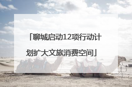 聊城启动12项行动计划扩大文旅消费空间