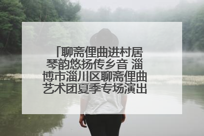 聊斋俚曲进村居 琴韵悠扬传乡音 淄博市淄川区聊斋俚曲艺术团夏季专场演出在杏园子村举行