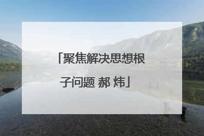 聚焦解决思想根子问题 郝 炜