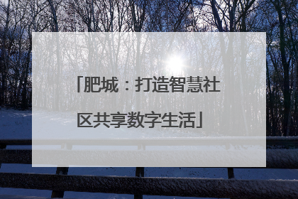肥城：打造智慧社区共享数字生活