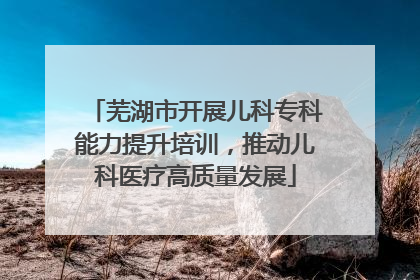 芜湖市开展儿科专科能力提升培训，推动儿科医疗高质量发展