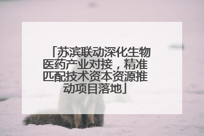 苏滨联动深化生物医药产业对接，精准匹配技术资本资源推动项目落地