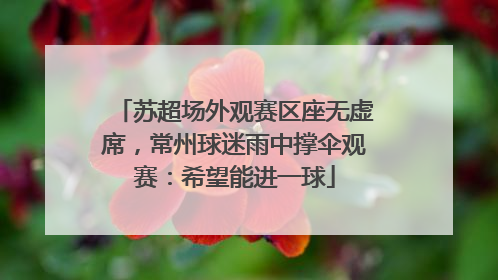 苏超场外观赛区座无虚席，常州球迷雨中撑伞观赛：希望能进一球
