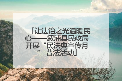 让法治之光温暖民心——溆浦县民政局开展“民法典宣传月” 普法活动