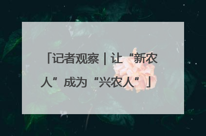 记者观察｜让“新农人”成为“兴农人”