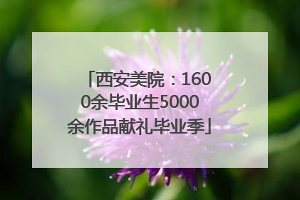 西安美院：1600余毕业生5000余作品献礼毕业季