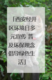 西安经开区环境日多元宣传 普及环保理念倡导绿色生活
