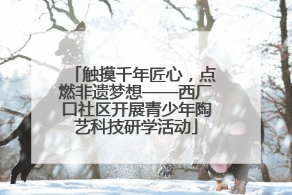触摸千年匠心，点燃非遗梦想——西厂口社区开展青少年陶艺科技研学活动