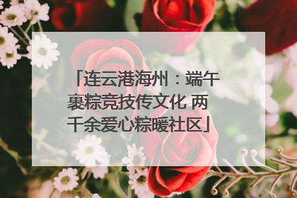 连云港海州：端午裹粽竞技传文化 两千余爱心粽暖社区