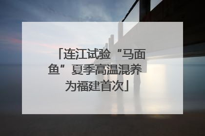 连江试验“马面鱼”夏季高温混养 为福建首次