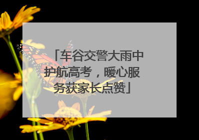 车谷交警大雨中护航高考，暖心服务获家长点赞