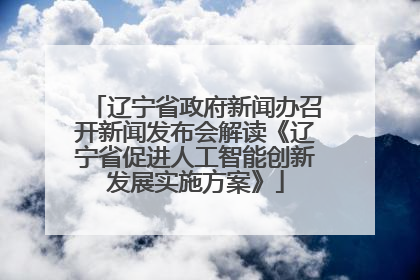 辽宁省政府新闻办召开新闻发布会解读《辽宁省促进人工智能创新发展实施方案》