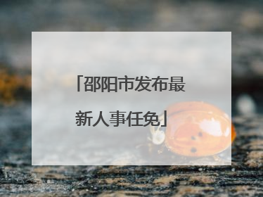 邵阳市发布最新人事任免