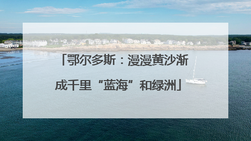 鄂尔多斯：漫漫黄沙渐成千里“蓝海”和绿洲