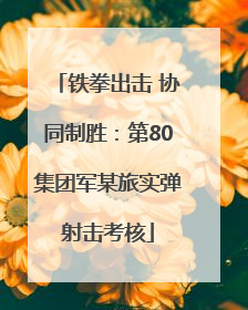 铁拳出击 协同制胜：第80集团军某旅实弹射击考核