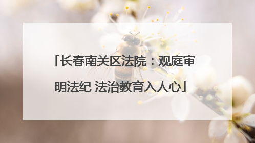 长春南关区法院：观庭审 明法纪 法治教育入人心