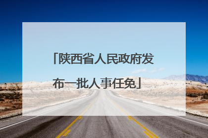 陕西省人民政府发布一批人事任免