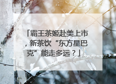 霸王茶姬赴美上市，新茶饮“东方星巴克”能走多远？