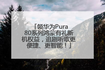 领华为Pura 80系列鸿蒙有礼新机权益，追剧听歌更便捷、更智能！