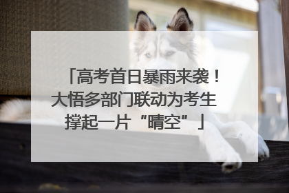 高考首日暴雨来袭！大悟多部门联动为考生撑起一片“晴空”
