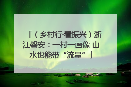 （乡村行·看振兴）浙江磐安：一村一画像 山水也能带“流量”