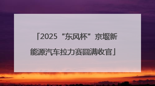 2025“东风杯”京堰新能源汽车拉力赛圆满收官