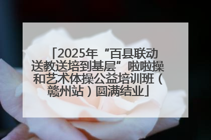 2025年“百县联动送教送培到基层”啦啦操和艺术体操公益培训班（赣州站）圆满结业
