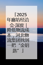 2025年廊坊经洽会·深度｜降低物流成本，河北物流集团找到一把“金钥匙”